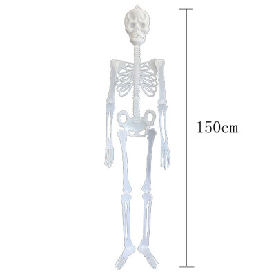 

Halloween Horror Luminous Skull Plastic Skeleton Glow In The Dark For Ghost House Decoration Scene Layout Props Random Color