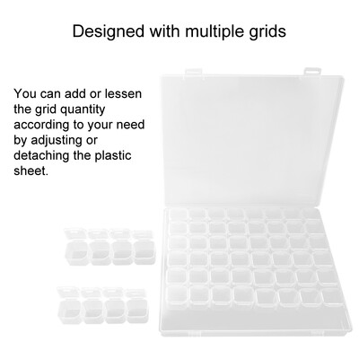 

Garosa 56 Slots Plastic Nail Art Accessory Decorations Jewelry Rhinestone Storage Organizer Box