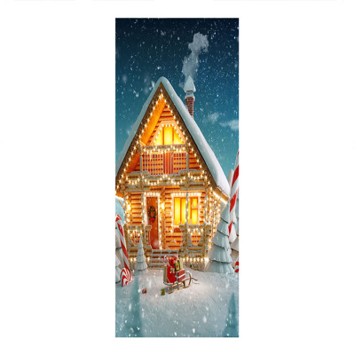 

〖Follure〗Christmas Decoration Door Stickers 3D Simulation Removable Waterproof Wall Stickers