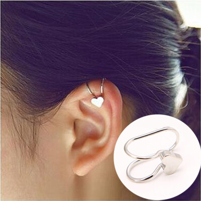 

New Brincos Clip Earring Simulated-pearl Crystal Heart Leaf Star Flower Ear Bone Cuff Earrings For Women Men Jewelry Wholesale