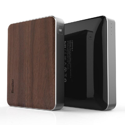 

Besiter Portable Charger 13400mAh Large Capacity Safe Power Bank Wooden Front-panel Quick Charge 20 for iPhone 6 6 Plus Samsung