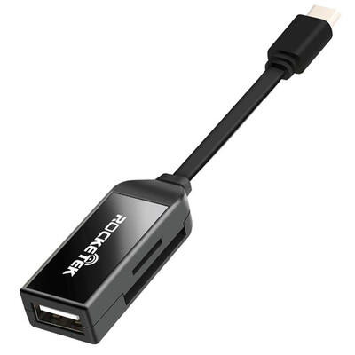 

Rocketek UTC771 Type-C USB 2 in 1 TF OTG Memory Card Reader Adapter for PC