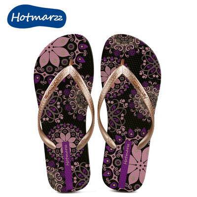 

Hotmarzz seaside bohemian womens flip-flops