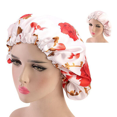 

Elastic Double Side Headscarf Satin Bonnet Cap For Women Turban Night Sleep Hat