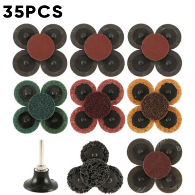 

35pcsSet 2 Sanding Grinding Disc Quick Change Pads for Air Grinder Rotary Tool