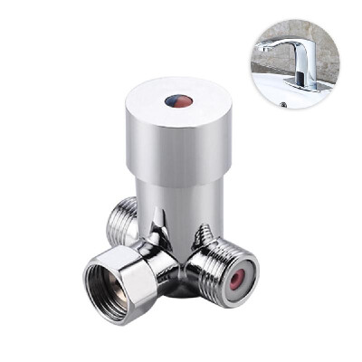 

Faucets Temperature Mixer Hot & Cold Water Mixing Temperature Valve for Automatic Sensor Faucet Ceramic Valve Core Polished Chrome