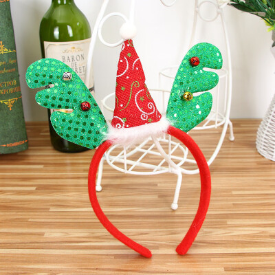 

〖Follure〗Hot Christmas Headband Santa Xmas Party Decor Double Hair Band Clasp Head Hoop