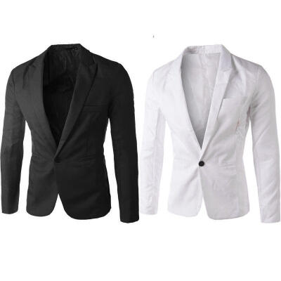 

Charm Men&39s Casual Slim Fit One Button Suit Blazer Coat Jacket Tops Men Fashion