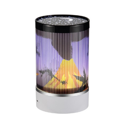 

Portable USB Charge Animated Night Light Movable Pictures Cartoon Night Lamp Halloween Christmas Romatic Night Light Without Stri