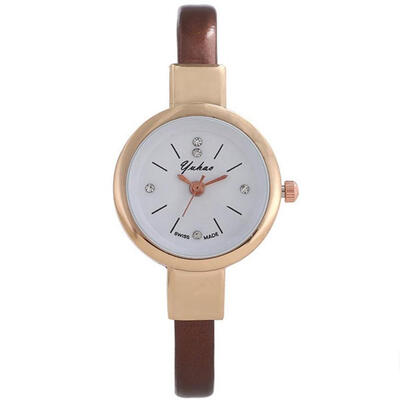 

2018 Minimalist Retro Beautiful Ladies WristWatch Gifts Womens Quartz watch Unisex Casual Fashionable clock movement silent D