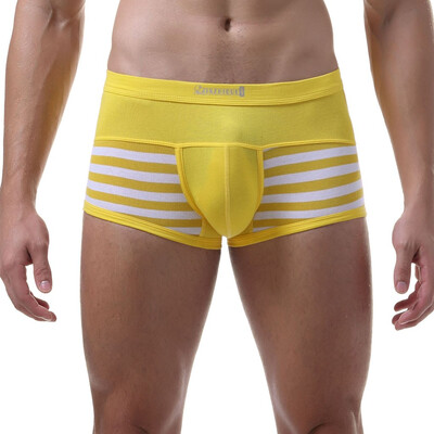 

Tailored Mens Soft Stripe Splicing Underpants Soft Breathable Knickers Sexy Briefs