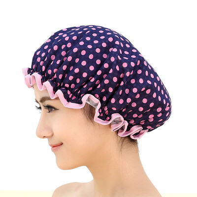 

〖Follure〗Women Shower Caps Colorful Bath Shower Hair Cover Adults Waterproof Bathing