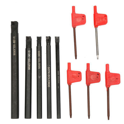 

Greensen 5Pcs S06KS07KS08KS10KS12M-SCLCR06 Lathe Boring Bar Turning Tool Holder with Wrench