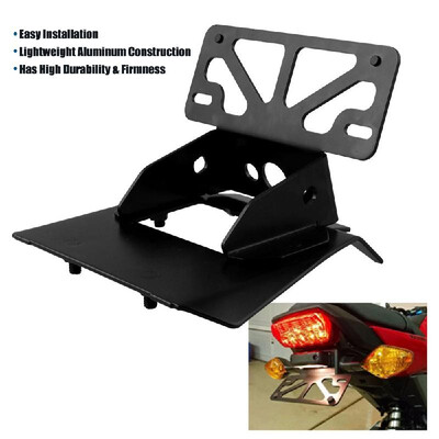 

Motorcycle License Plate Holder Black Aluminium Alloy License Bracket for Honda GromMSX125 2017