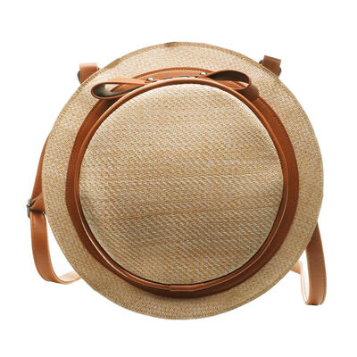 

Hat Shape Straw Shoulder Bag Summer Beach Women Handbags Small Backpack