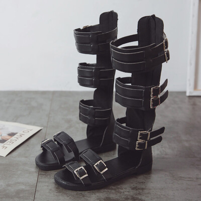 

High-barrel sandals womens spring&summer bohemian bohemian high-top help Roman shoes cool boots travel womens shoes