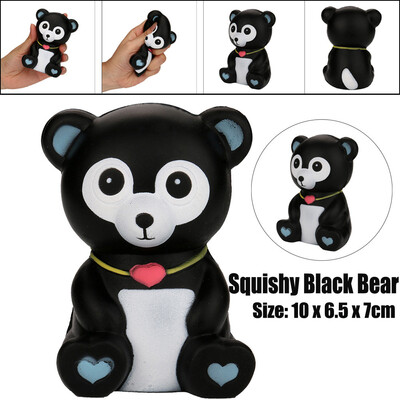 

Gotoamei Squeeze Black Bear Cream Bread Scented Slow Rising Toys Phone Charm Gifts