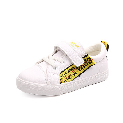 

Board shoes boy 2018 spring&autumn new Korean version of the wild fashion casual shoes primary school students white sports shoes