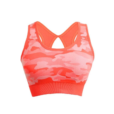 

Fashion Women Sports Bra Camouflage Wireless Seamless Fitness Underwear Padded Gym Yogo Workout Vest