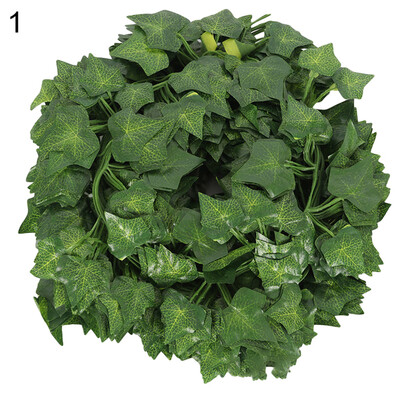 

2m Artificial Grape Parthenocissus Leaves Vine Outdoor Wall Hanging Garden Decor