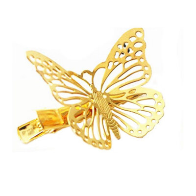 

1pcs Golden Butterflies Hair Clips Headdress for Women Hair Accessories Metal Hairpins Barrettes for Girls Headwear