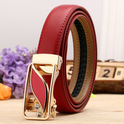 

Hot ladies leather belt casual cowhide designer belts women high quality fashion floral waist black white casual red hook belt