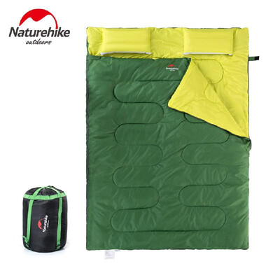 

Naturehike Outdoor Camping 2 People Sleeping Bag & Pillows & Inflator & Carrying Bag
