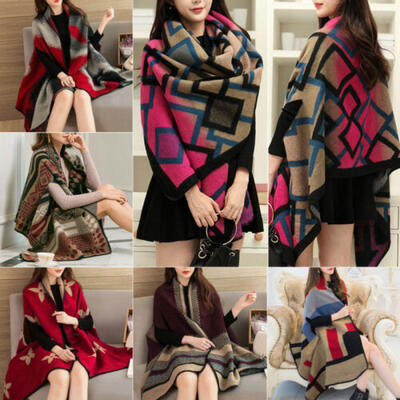 

Women Blanket Oversized Tartan Scarf Wrap Shawl Plaid Cozy Checked Pashmina Lot