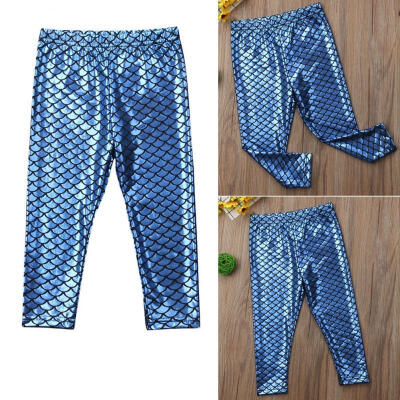 

Kid Baby Girl Fashion Mermaid Fish Scale Leggings Pants Trousers Toddler Bottoms