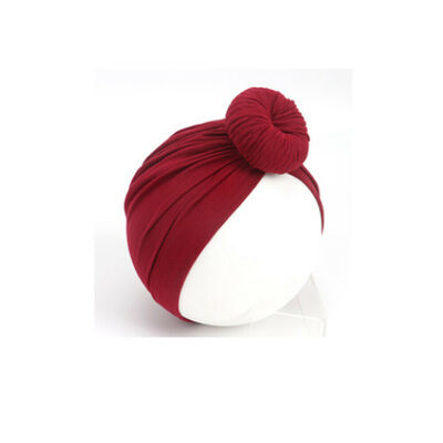 

Baby Toddler Knot Turban Head Wrap Hat Cotton Stretch India Ear Cap Winter Warm