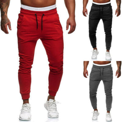 

Mens Slim Fit Tracksuit Sport Gym Skinny Jogging Joggers Sweat Pants Trousers