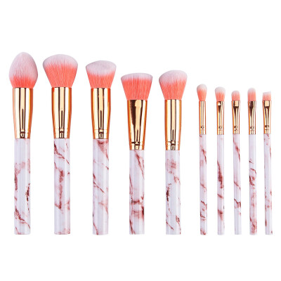 

〖Follure〗10pc Marble Powder Blush Eyeshadow Face Foundation Eyebrow Cosmetics Brush Kit