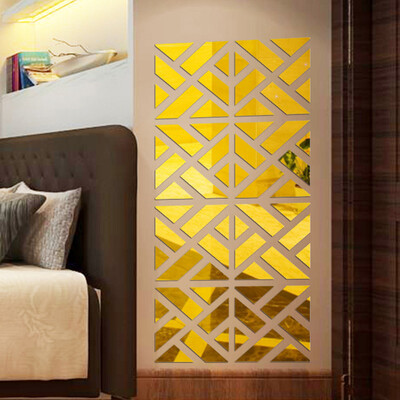 

Gobestart 32Pcs 3D Mirror Acrylic Wall Sticker DIY Art Vinyl Decal Home Decor Removable BK