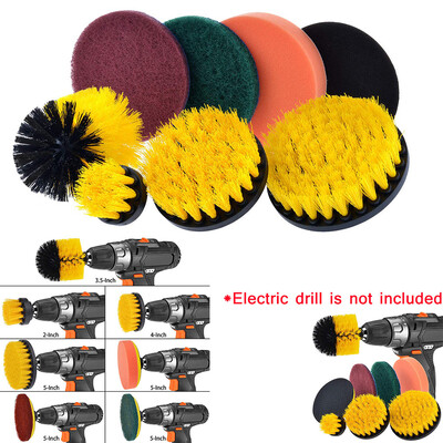

Siaonvr Drill Brush Scrub Pads 8 Piece Power Scrubber Cleaning Kit All Purpose Cleaner Scrubbing Cordless Drill for Cleaning Pool