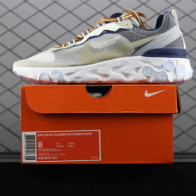 

Nike Epic React Element 87 Mens&Womens Running Shoes WhiteBlue & WhiteBreathable Non-Slip AQ1813 339 AQ18&13 341