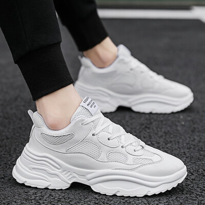 

Mens shoes summer mens sports shoes Korean version of the wild casual increase white old shoes tide shoes mens breathable summer