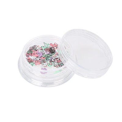 

Greensen 1 Box Nail Sequins Snowflakes Christmas Decorations Shinny Glitter Mixed 3D Stickers