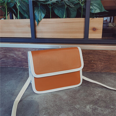 

New small bag female 2018 new tide port wind scrub vintage shoulder bag small square bag autumn&winter wild Messenger bag