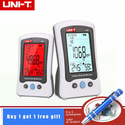 

UNI-T A37 Digital Carbon Dioxide Detector Laser Air Quality Monitoring Home Meter 400-5000PPM Temperature Humidity