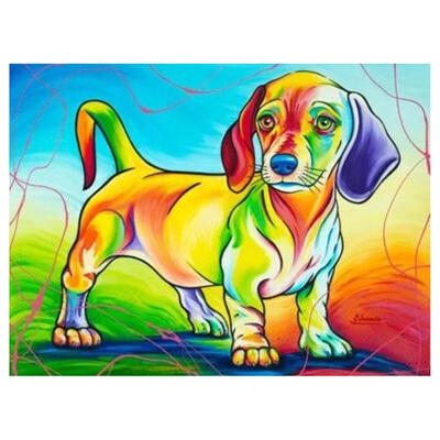 

5D DIY Diamond Painting Colorful Cartoon Dog Cross Stitch Embroidery Mosaic