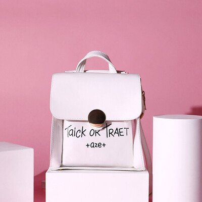 

Tailored Fashion lady large capacity transparent student bag shoulder bag clutch