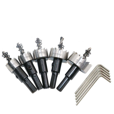 

Siaonvr 10 Pcs set Carbide Tip HSS Drill Bit Hole Saw Stainless Steel Metal Alloy
