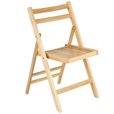 

Set of 4 Solid Wood Folding Chairs-Natural