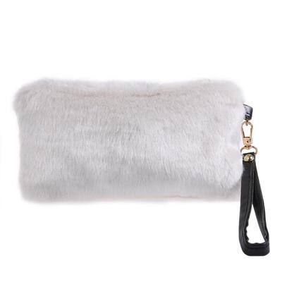 

Portable Plush Mini Handbag High Imitation Fur Women Evening Clutch Bag