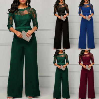 

US Women Ladies Playsuit Party Jumpsuit Romper Long Trousers Pants Clubwear 2019