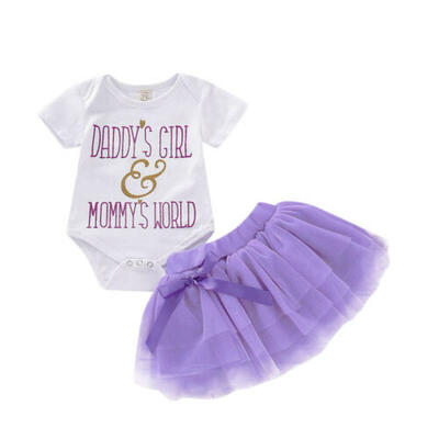 

Baby Girls Newborn Clothes Cotton Summer Romper Skirt 2pcs Summer Outfits Set