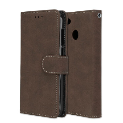 

MOONCASE ZTE Blade A6 Vintage Scrub 3 Card Case - Brown