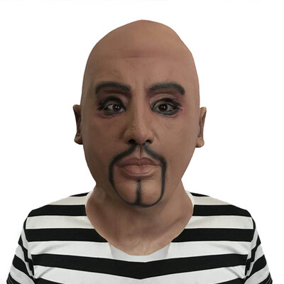 

Siaonvr Halloween Funny Bald Big Brother Head Set Horror Ghost Funny Props Latex mask