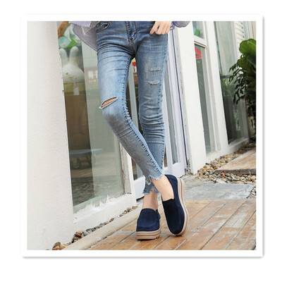 

Korean fashion casual shoes set foot suede high heel mother leather soft student slip deodorant sandals