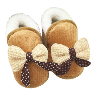 

Winter Warm Baby Shoes Soft Bottom Non-slip Bow Toddler shoes First walkers